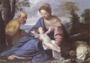 Simone Cantarini,Called Il Pesarese Rest on the Flight into Egypt (mk05) France oil painting artist